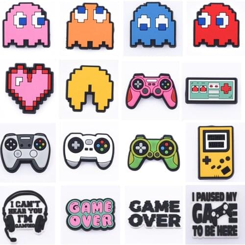 1Pcs Cartoon Game Croc Soft PVC Charms JIBZ Shoe Accessories Shoe Charms for Clog Decoration Fit Croc JIBZ Wristbands Kids Gift