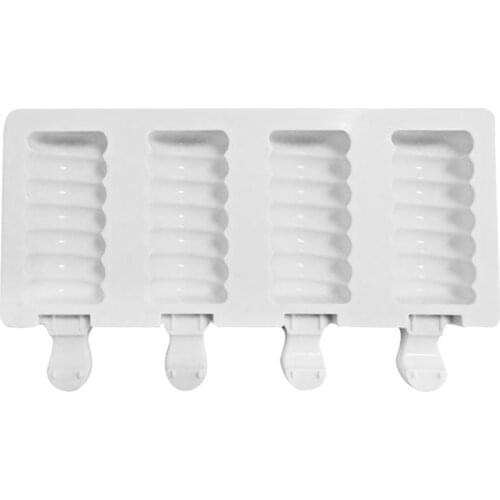 Ice Cream Mold Silicone 4 Slots Ice Cube Tray Heat-resistant Non-stick DIY Making Mould Bakeware 2021 New Arrivals