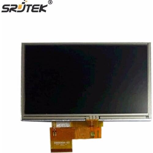 Srjtek 5 inch New For AT050TN34 V.1 LCD+Touch Screen Display For Garmin Nuvi 1410 1440 1460 GPS PSP MP5 LCD Panel Part