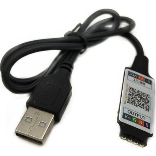USB Mini LED Bluetooth RGB Strip Light Controller Wireless Smart Phone Control DC 5-24V 6A For RGB 3528 5050 Strip