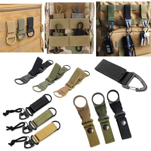 Ar 15 Tactical vest accessories molle sling adapter bottle buckle PTT fixed strap holder hook QD belt clip Carabiner for airsoft