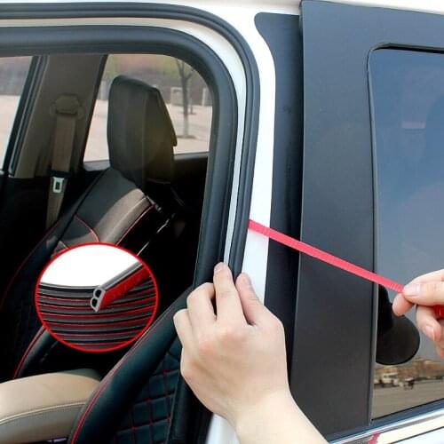 4meters DIY B Type Car Door Seal Strip Stickers Anti-Dust Soundproof Sealing Rubber Noise Insulation Auto Exterior Accessories
