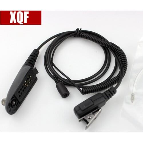 XQF 10PCS Headset Acoustic Air Tube Earpiece Earphone PTT MIC for Motorola GP328 GP338 GP340 GP380 Radio Walkie Talkie