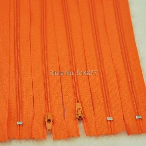 10 pcs Orange Color Nylon Coil Zippers Tailor Sewing Tools Craft 9 Inch Z01