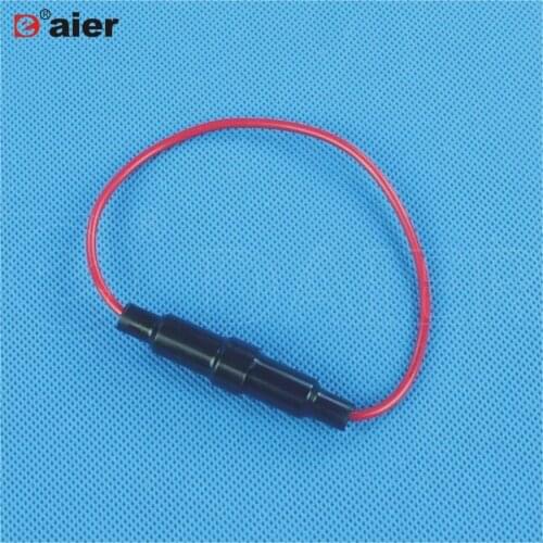 15PCS Glass Fuse Holder Screw Type 6X30mm F103-C2 With 22 AWG Wire Cable 250V Glass Fuse Tube Fuse Casing