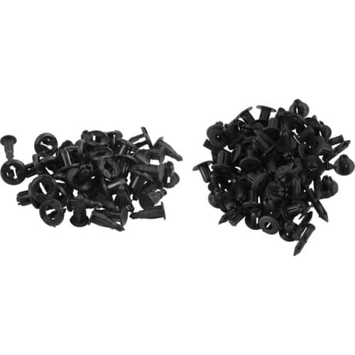 25Pcs Plastic Push in Car Bumper Fender Door Rivets Clip 10mm Hole with 50Pcs 6mmx12mm Plastic Rivets Car Push Clips