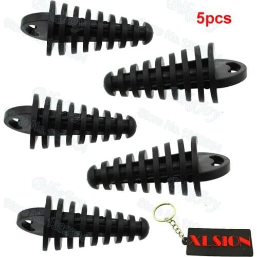 5x Black Muffler Exhaust Pipe Silencer Wash Plug For 2-Stroke ATV Quad Pit Dirt Bike Scooter Motorcycle