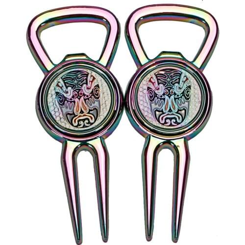 Golf fork tools Divot Tools Putting Green Tool contains marker Colorful personalization golf accessories free shipping