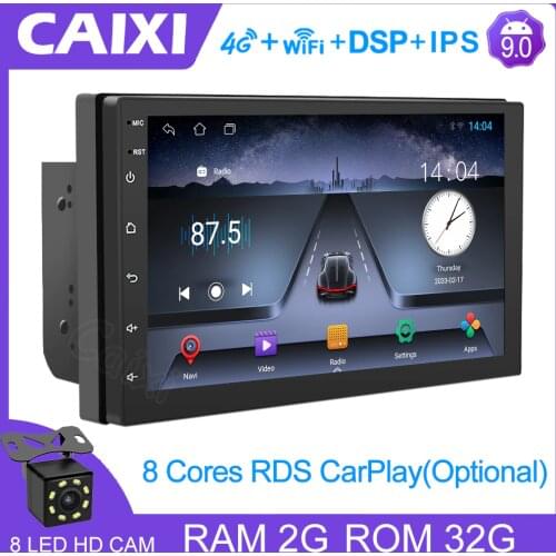 Android 9.0 2GB RAM 2 Din Car radio Multimedia GPS Player Universal For Toyota Volkswagen Nissan Hyundai Kia toyota LADA Ford