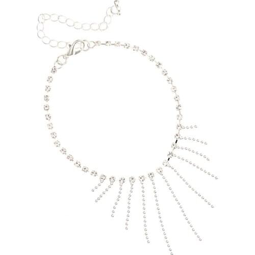 YFJEWE Ankle Bracelet Foot Jewelry Anklets For Woman women Sexy Beach Rhinestone India Barefoot Chain A021