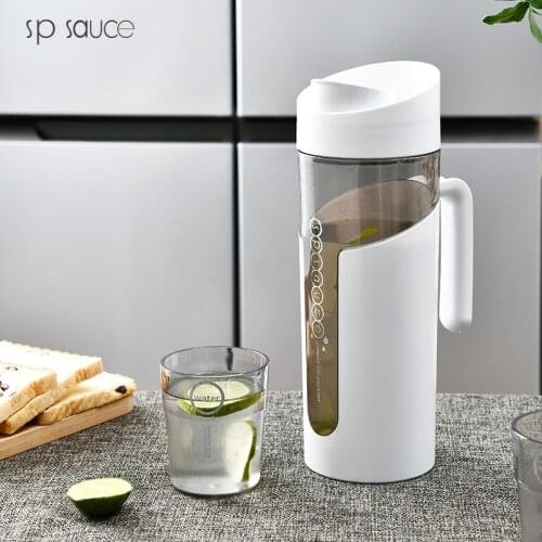 Japan 1.5L Cool Water Pot Transparent with Filter Tea Pot 4pcs Cup Integrated Cold Water Pot Household Large Capacity Juice Pot