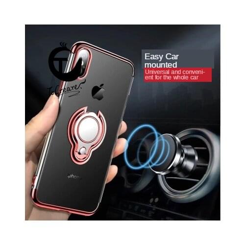 TPU IPhone11 pro Max Case luxury Shell Ring Bracket Applicable Apple X/XR Transparent Cover Car holder anti knock new styles