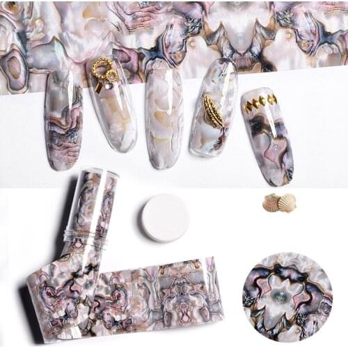 Shell Color Water Nail Stickers Mysterious Starry Series Designs Transfer Sliders For Nail Watermark Decals DIY Manicure