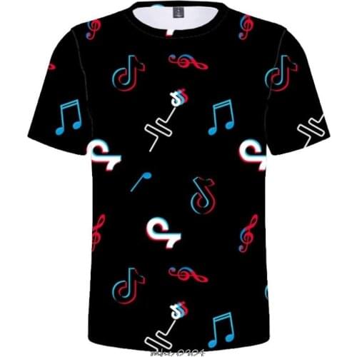 Tik Tok Boys T Shirt Print Clothes Girls 3D Funny T-shirts Costume Children 2021 Summer Clothing for Girls Tops For School