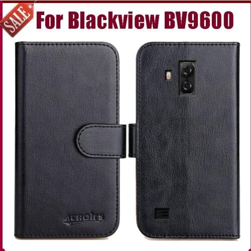 Hot! Blackview BV9600 Case 6.21" 6 Colors Flip Soft Leather Phone Wallet Cover Stand Function Case Credit Card Slots