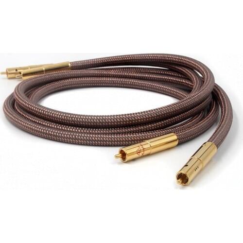 1 pair Hifi RCA Cable Accuphase 40th Anniversary Edition RCA Interconnect Audio Cable Gold plated plug hifi RCA to RCA cable