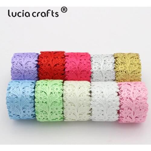 Lucia Crafts 2/12y/lot Flower Ribbon Lace Trim DIY Sewing Garment & Home Decor P0603