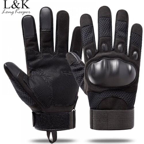 LongKeeper Military Tactical Full Finger Men Gloves Touch Screen Mittens Outdoor Climbing Riding Training Army Gloves Luvas