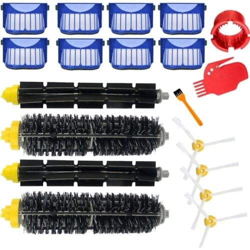 Replacement Part Kit For iRobot Roomba 600 Series 610 620 625 630 650 660 Vacuum Beater Bristle Brush+Aero Vac Filter+side Brush