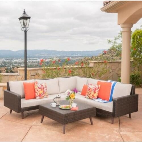 New arrival nice outdoor furniture garden corner sofa wicker elegant sofa set for sale