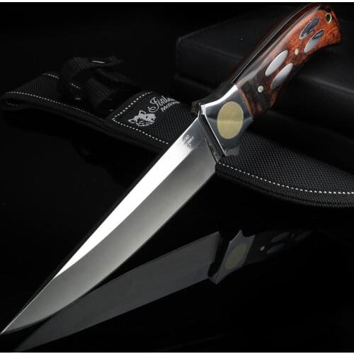 Outdoor Hunting Survival Knife D2 Blade Rescue Knife Camping self-help knife