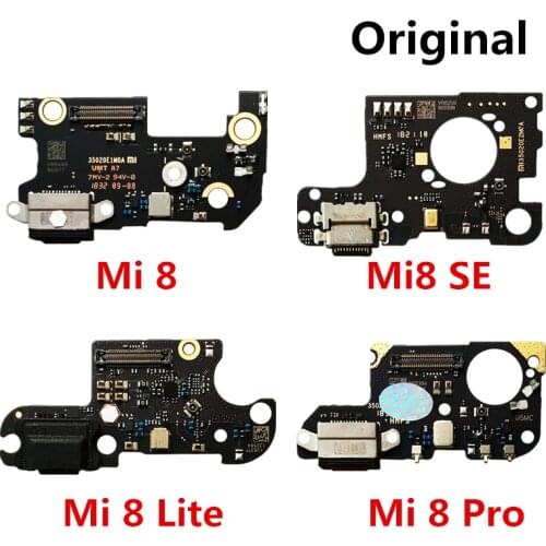 Original Charging Port For Xiaomi 8 Pro Charge Board For Mi 8 9 SE Lite USB Plug PCB Dock Connector Flex Cable Replacement Parts