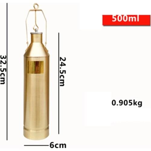 Sampler Copper Sewage Sampling Tank petrochemical Oil Sample Sampling Barrel Bottle (500ml)