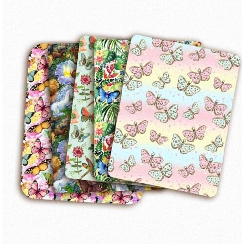 Polyester Cotton Fabric Sewing Fabrics Cartoon Butterfly Printed Cloth Sheets Clothes Making DIY Crafts Supplies 45*145cm 1pc