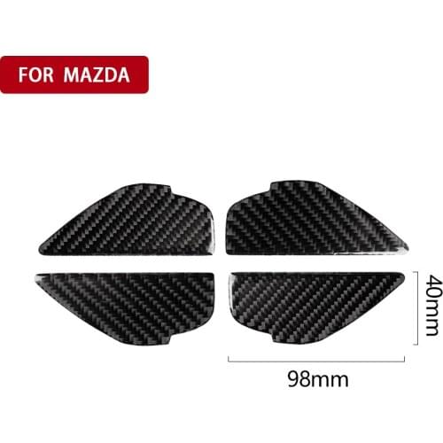 Carbon Fiber Interior Door Handle Bowl Cover Trim Fit For Mazda 3 6 CX-3/5/8/9