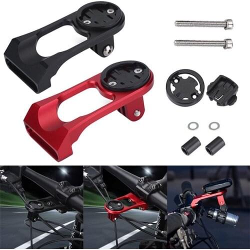 Universal Out Front Bike Computer Mount, Handlebar Bracket Cycle Cellphone/Flashlight/Action Camera Holders