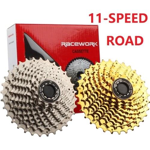 Bike 11 Speed Road Bicycle Cassette Freewheel 11-28T 11-32T Gold/Silver 22 Speed Road Bike Rear Hub Flywheel Bicycle Parts