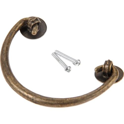 Vintage Handle Antique Bronze Pull Brass Knob 102*65mm Zinc Alloy Cabinet Bookcase Drawer Kitchen Decor Furniture Hardware screw