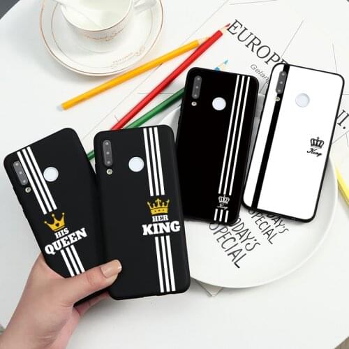 King Queen Couples Case For Huawei P40 Pro P30 P20 Mate 20 30 Pro Honor 8X 10i 20i V30 9 10 20 Lite Y9 Prime P Smart 2019 Covers