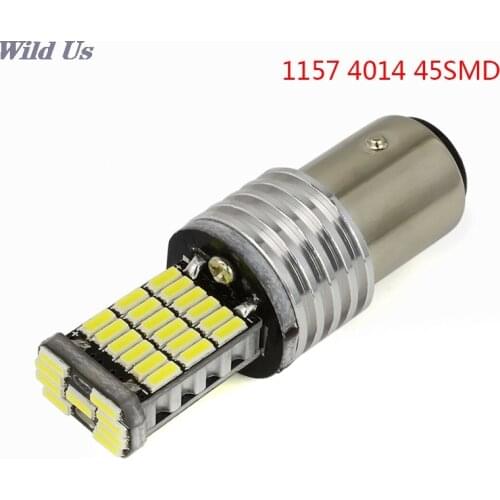 1x Signal Lamp Bay15d Led Canbus P21/5W Led 1157 45 led smd 4014 Brake Stop Backup Tail Light Led Car Light Bulb White