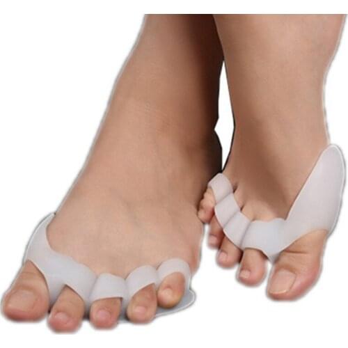 2pcs Gel Silicone Bunion Corrector Toe Separators Straightener Spreader Foot Care Tool Hallux Valgus Pro Massager