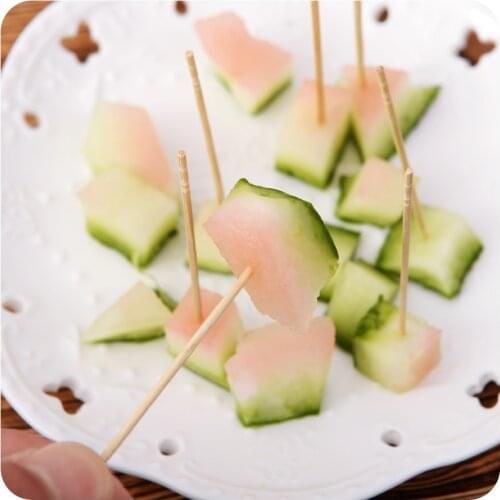 200PCS/Bag Bamboo Toothpick Bamboo Sticks Products Round Wooden Toothpicks Naturally Decomposable Eco Friendly Family Tools