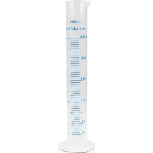 250ml Plastic Transparent Graduated Measuring Cylinder Lab Test Home Brewing Wine/Beer Alcohol Testing