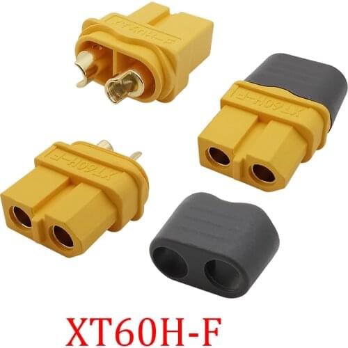 3Pcs XT60 Female Jack Bullet Connectors XT60H-F RC Lipo Battery Socket Interface with Sheath For Fixed Board DIY Toy Spare Parts