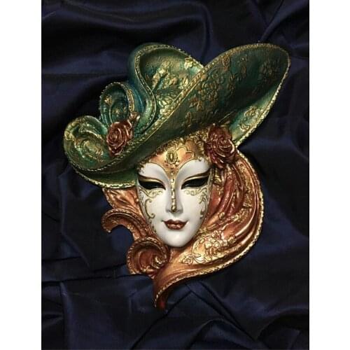 3d Diamond embroidery woman mask Pictures of crystals 5d diy diamond painting sale mosaic rhinestones Carnival decoration CV96