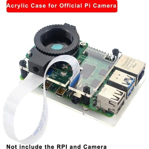 Raspberry Pi HQ Camera Module Acrylic Case with Stand Raspberry Pi Cameras Tripod Bracket Easy to Install