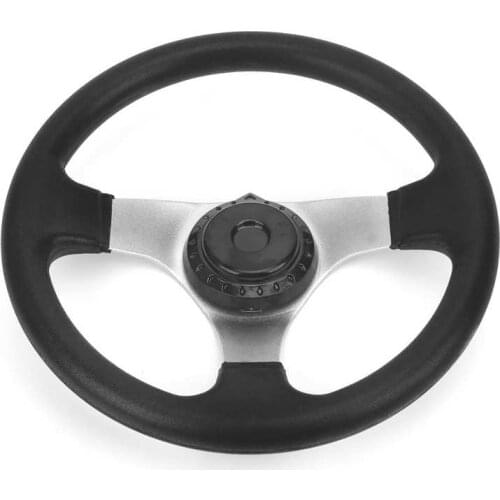 ATV Accessory 11.8in Steering Wheel with Cap Assy Fit for DIY China Go Kart Karting ATV UTV Bike Parts Steering Wheel Assy