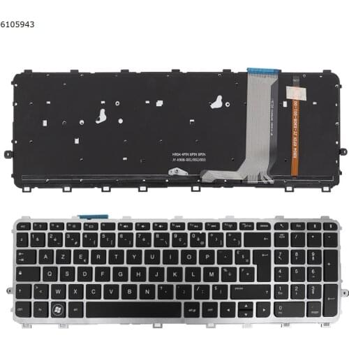 French AZERTY New For HP ENVY 17-J 17-J000 17-j100 17t-j 17t-j000 17t-j100 M7-J000 Laptop Keyboard Silver Frame with Backlit