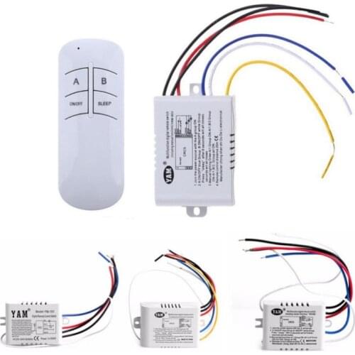 1/2/3 Ways Wireless ON / OFF Lamp Remote Control Switch Receiver Transmitter 220 V