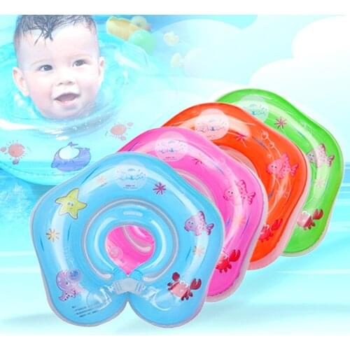 Baby Swimming Neck Ring Tube Safety Infant Bathing Float Circle Summer Inflatable Water Floating Drink Cup Holder Accessories