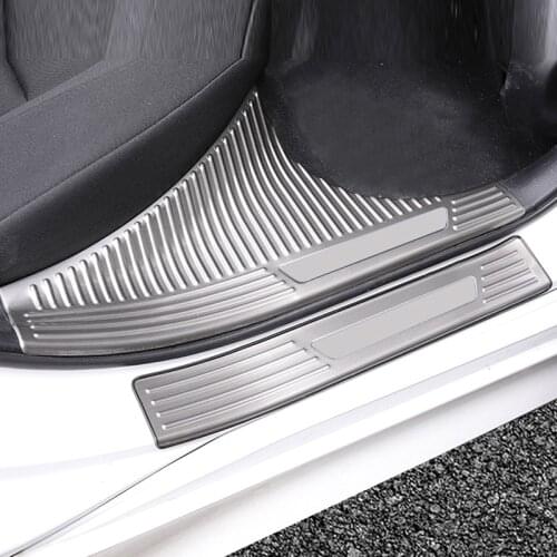 For Toyota Harrier XU80 Venza 2020 2021 Stainless Door Sill Scuff Plate Pedal Entry Guard Protector Stickers Trim Car Styling