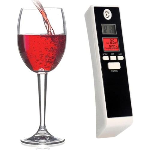 Hot Selling LCD Digital Breathalyzer Alcohol Tester Professional Breath Parking Detector Gadget with Backlight Driving Essentia