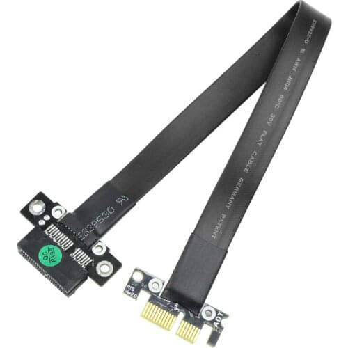 ADT-Link R11SF PCIe 3.0 x1 to x1 Extension cable EMI Shielding 8G/bps High speed PCI Express x1 Riser Card Extender Ribbon Cable
