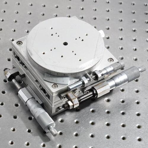 KOHZU XYR axis stage displacement platform fine adjustment sliding table brass table size 130x130mm height 83mm