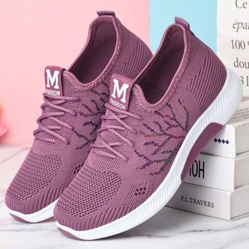 Flying Woven Casual Sports Net Shoes Soft Sole Comfortable Casual Shoes Womens Shoes Spring/summer 2021 New