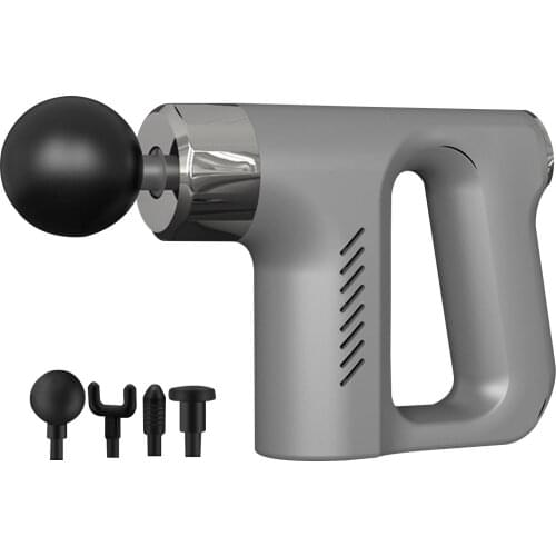 Mini Massage Gun Portable Deep Muscle Exercise Relaxation Electric Massager LCD Fascia Gun With4 Massage Heads Fitness Equipment